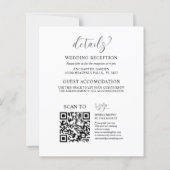 Budget Zwart-Wit Calligrafie QR Code Trouwen (Achterkant)