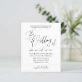 Budget Zwart-Wit Calligrafie QR Code Trouwen (Staand voorkant)