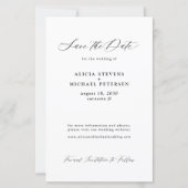 Budget zwart-wit foto bruiloft opslaan van de datu (Achterkant)