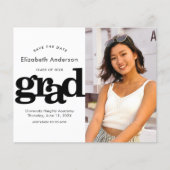 Budget Zwart Wit Foto Opslaan Datum Afstuderen Uit (Voorkant)