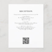 Budget Zwart Wit Frans Elegant QR Code Bruiloft (Achterkant)