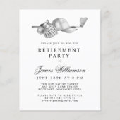 BUDGET Zwart Wit Golf Retirement Party (Voorkant)