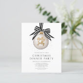 Budget Zwart Wit Goud Kerstdiner (Staand voorkant)