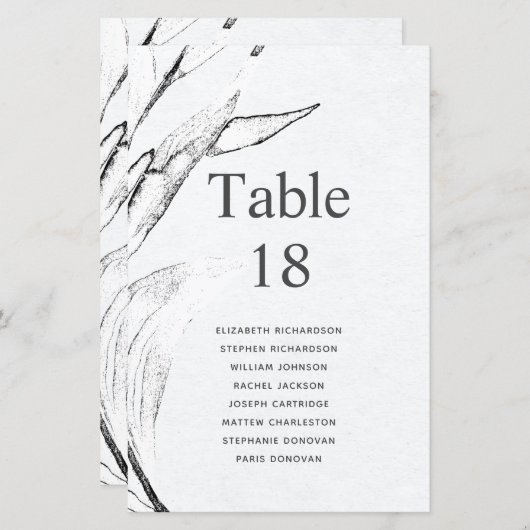 Budget zwart-wit grafische afladezetkaart (Voorkant / Achterkant)