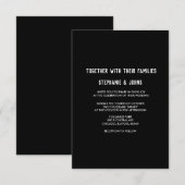 Budget Zwart Wit Minimalistische Moderne Huwelijk Kaart (Voorkant / Achterkant)