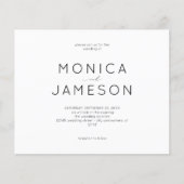 Budget zwart-wit Modern 1 Weddenschap Flyer (Voorkant)