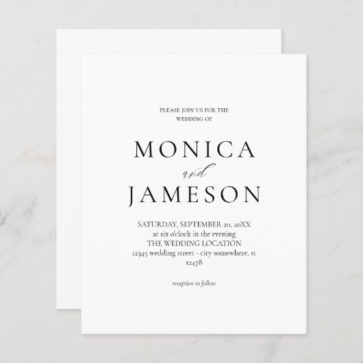 Budget zwart-wit modern 2V (Voorkant / Achterkant)