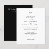 Budget Zwart Wit Modern Eenvoudig Elegant Huwelijk (Voorkant / Achterkant)