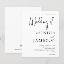 Budget zwart-wit modern huwelijk 3