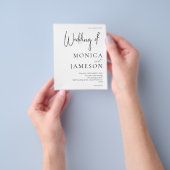 Budget zwart-wit modern huwelijk 3 flyer (Hand)