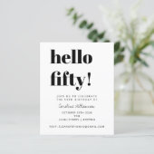 Budget Zwart Wit Modern Verjaardagsfeest Uitnodige (Staand voorkant)