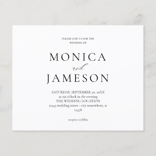 Budget zwart-wit Modern Wedding 2 (Voorkant)