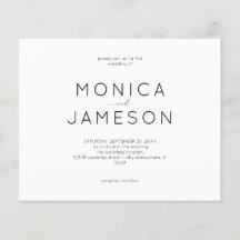 Budget zwart-wit moderne 1 bruiloft