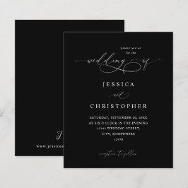 Budget zwart-wit moderne kalligrafie 3 Weddenschap