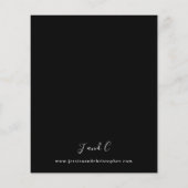 Budget zwart-wit moderne kalligrafie 3 Weddenschap Flyer (Achterkant)