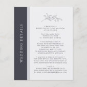 Budget zwart-wit monogram bruiloft uitnodiging (Achterkant)