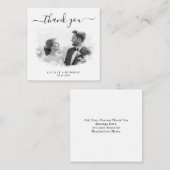 Budget Zwart-wit Paar Portret Dank u Notitiekaartje (Voorkant / Achterkant)