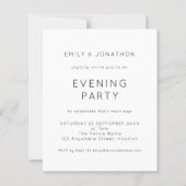 Budget Zwart Wit Uitnodiging voor Trouw- of Avondf (Voorkant)