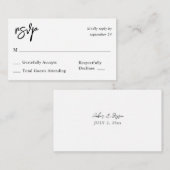 Budget zwart-witkalligrafie 10 Geen gemiddelde RSV Informatiekaartje (Voorkant / Achterkant)