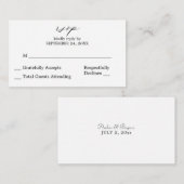 Budget zwart-witkalligrafie 2SM Geen gemiddelde RS Informatiekaartje (Voorkant / Achterkant)