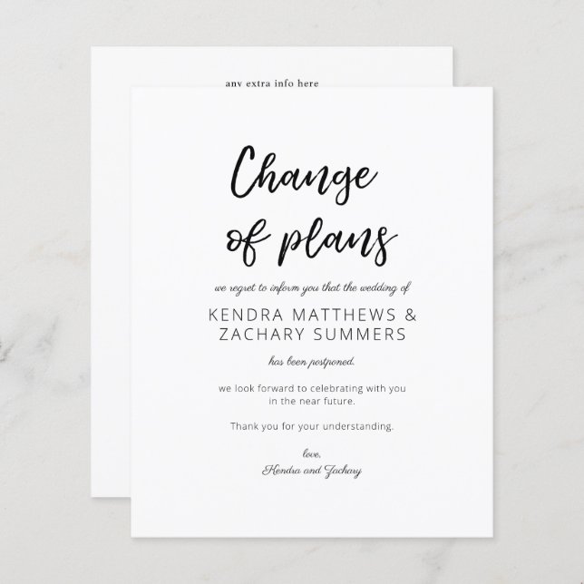 Budget zwart-witwijziging van plannen (Voorkant / Achterkant)