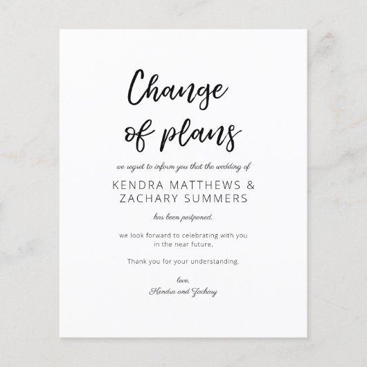 Budget zwart-witwijziging van plannen brochure (Voorkant)