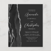 Budget Zwart Zilveren Agaat Donkere QR Code Trouwe (Voorkant)