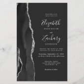 Budget Zwart Zilveren Agaat Donkere QR Code Trouwe (Voorkant)