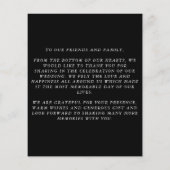 BUDGET Zwarte Bedankkaart Flyer (Achterkant)