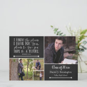 Budget zwarte Bijbel Verse Afstuderen Foto Collage (Staand voorkant)