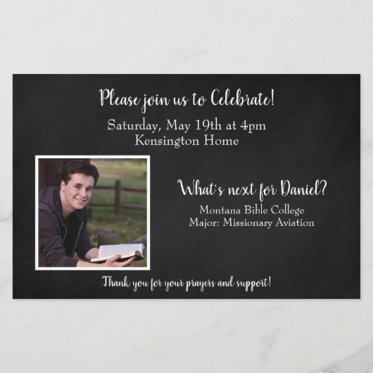 Budget zwarte Bijbel Verse Afstuderen Foto Collage (Achterkant)