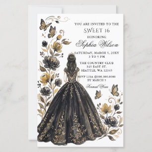 Budget Zwarte Bloem Vlinder Prinses Sweet 16