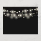 Budget Zwarte Gouden Bloemen Foto Trouw Uitnodigin (Achterkant)