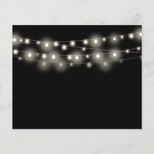 Budget Zwarte Gouden Bloemen Foto Trouw Uitnodigin (Achterkant)