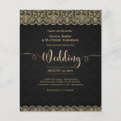 BUDGET Zwarte Gouden Kant Elegante Trouw (Voorkant)