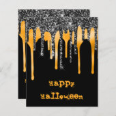 BUDGET Zwarte Halloween Classroom Kaart Glitter Dr (Voorkant / Achterkant)