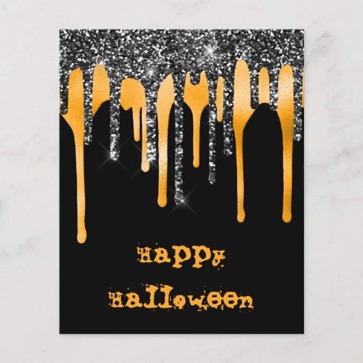 BUDGET Zwarte Halloween Classroom Kaart Glitter Dr (Voorkant)