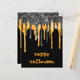 BUDGET Zwarte Halloween Classroom Kaart Glitter Dr