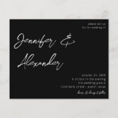Budget zwarte kalligrafie Foto Weddenschap V2 (Voorkant)