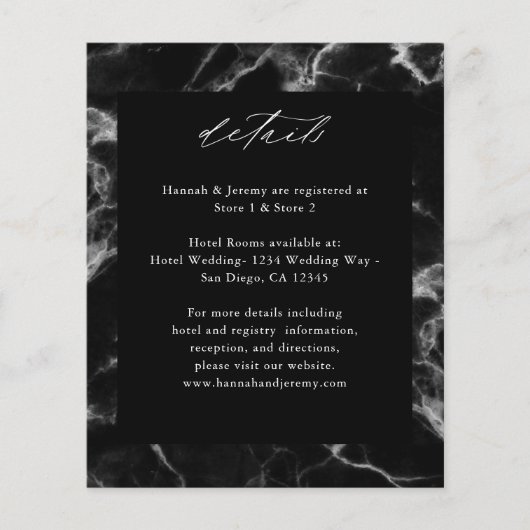 Budget zwarte marmer 2 - Gegevens Flyer (Voorkant)