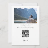 Budget zwarte, minimale witte Arch Save The Date (Achterkant)