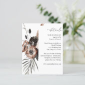 Budget Zwarte & Natuurlijke Bloem Boho Details (Staand voorkant)