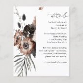 Budget Zwarte & Natuurlijke Bloem Boho Details (Voorkant)