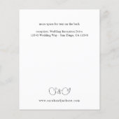 Budget Zwarte & Natuurlijke Bloem Boho Details Flyer (Achterkant)