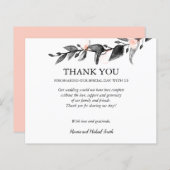 BUDGET ZWARTE PINK BLOEMWEDING DANK U (Voorkant / Achterkant)