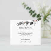 BUDGET ZWARTE PINK BLOEMWEDING DANK U (Staand voorkant)