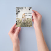 Budget Zwarte Rozen FOTOBLAADJE Huwelijksuitnodigi Flyer (Hand)