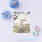 Budget Zwarte Rozen FOTOBLAADJE Huwelijksuitnodigi Flyer (Enkel)