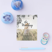 Budget Zwarte Rozen FOTOVERLOOP Huwelijksuitnodigi Flyer (Enkel)