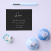 Budget zwarte RSVP-kaart Flyer (Enkel)